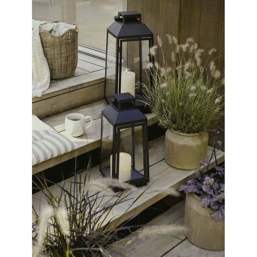 Broste Copenhagen Lou Laterne H55 cm, Schwarz