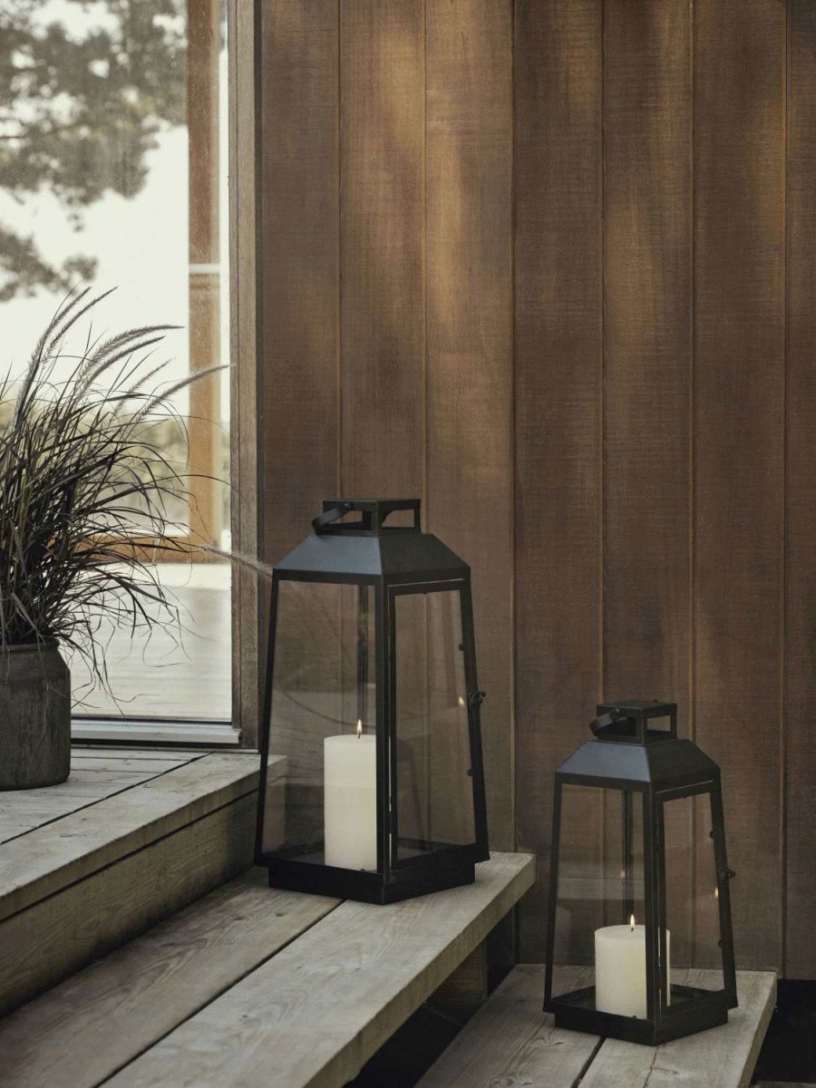 Broste Copenhagen Lou Laterne H44 cm, Schwarz