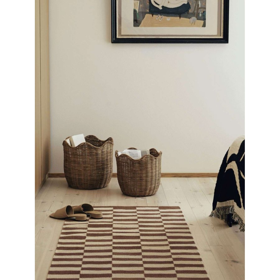 Broste Copenhagen Lola Aufbewahrungskorb 2er Set, Rattan