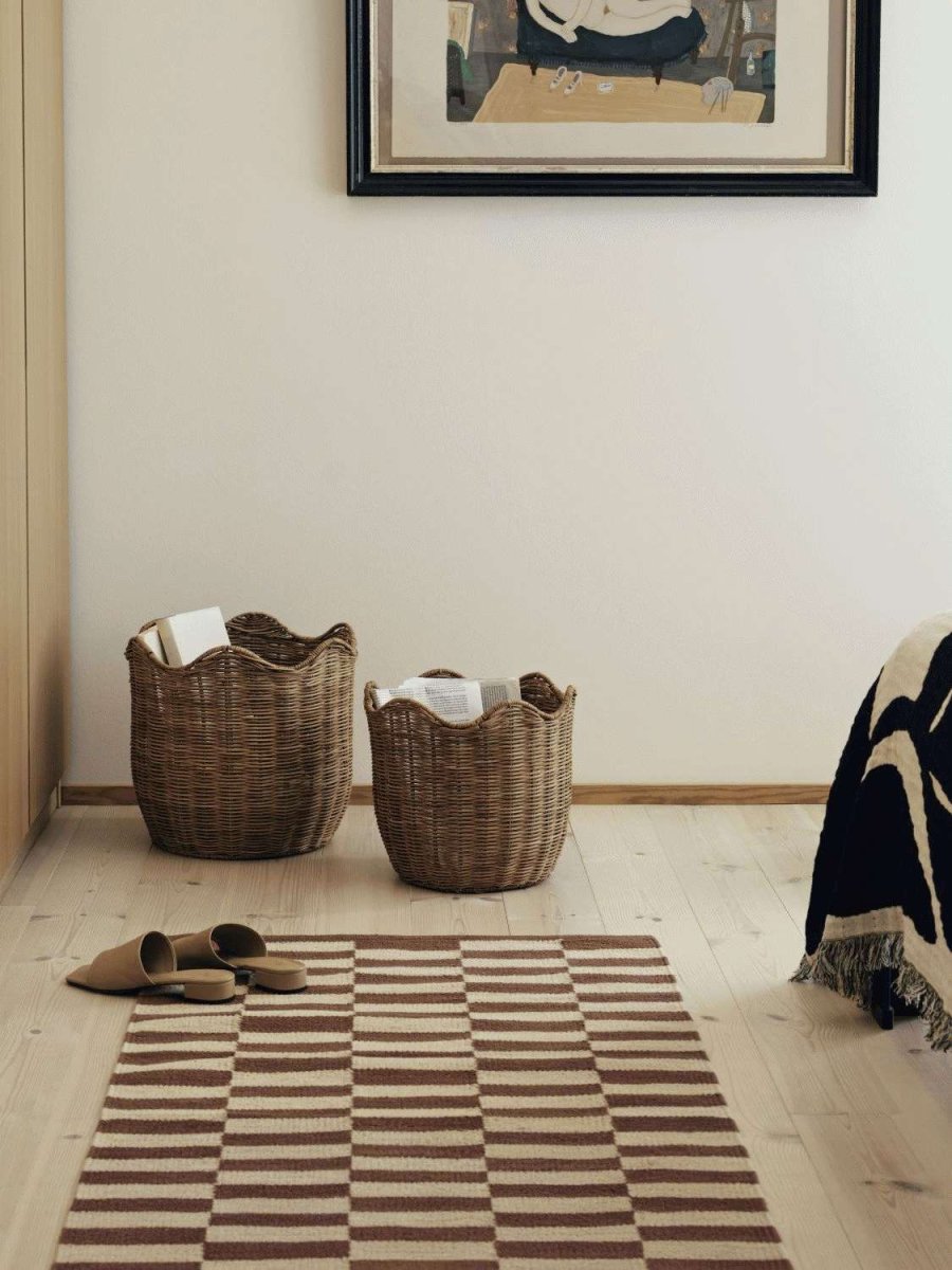 Broste Copenhagen Lola Aufbewahrungskorb 2er Set, Rattan