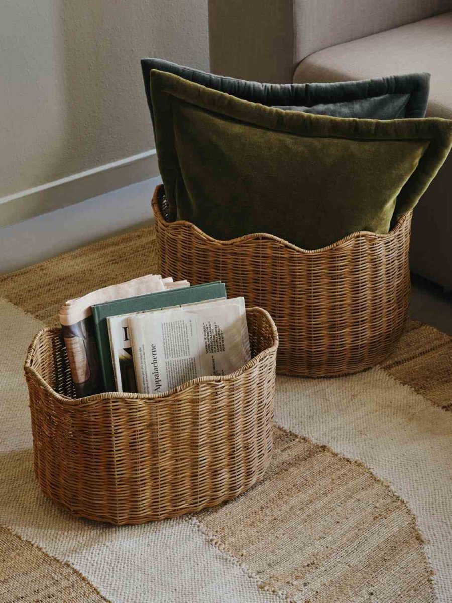 Broste Copenhagen Lola Kurv 2 stk, Rattan