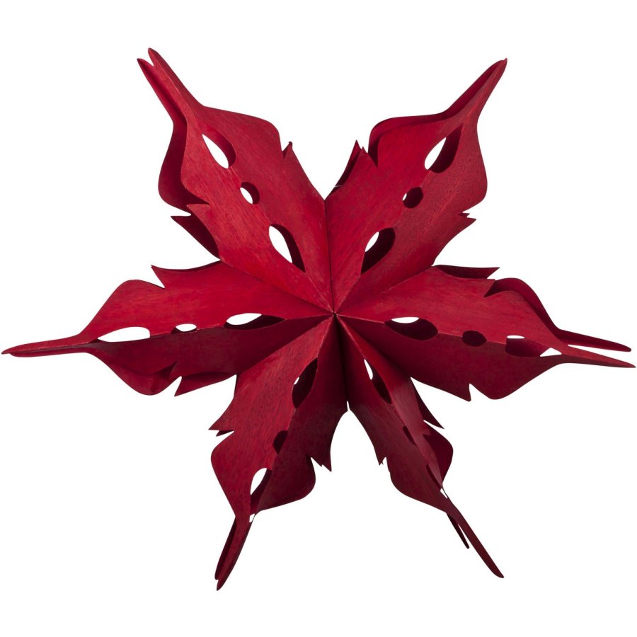 Broste Copenhagen Veneer Ornament Stern 70 cm, Truly Red