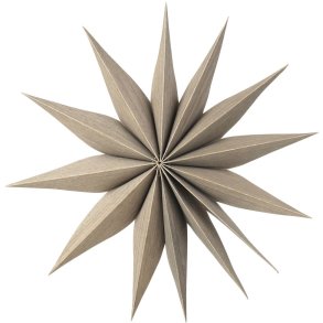 Broste Copenhagen Venok Ornament Stern 30 cm, Fungi Grey