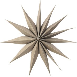 Broste Copenhagen Venok Ornament Stern 40 cm, Fungi Grey