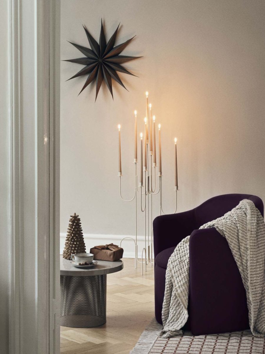 Broste Copenhagen Venok Ornament Stern 70 cm, Fungi Grey