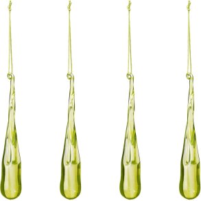 Broste Copenhagen Tear Ornament 4er Set H12 cm, Light Green