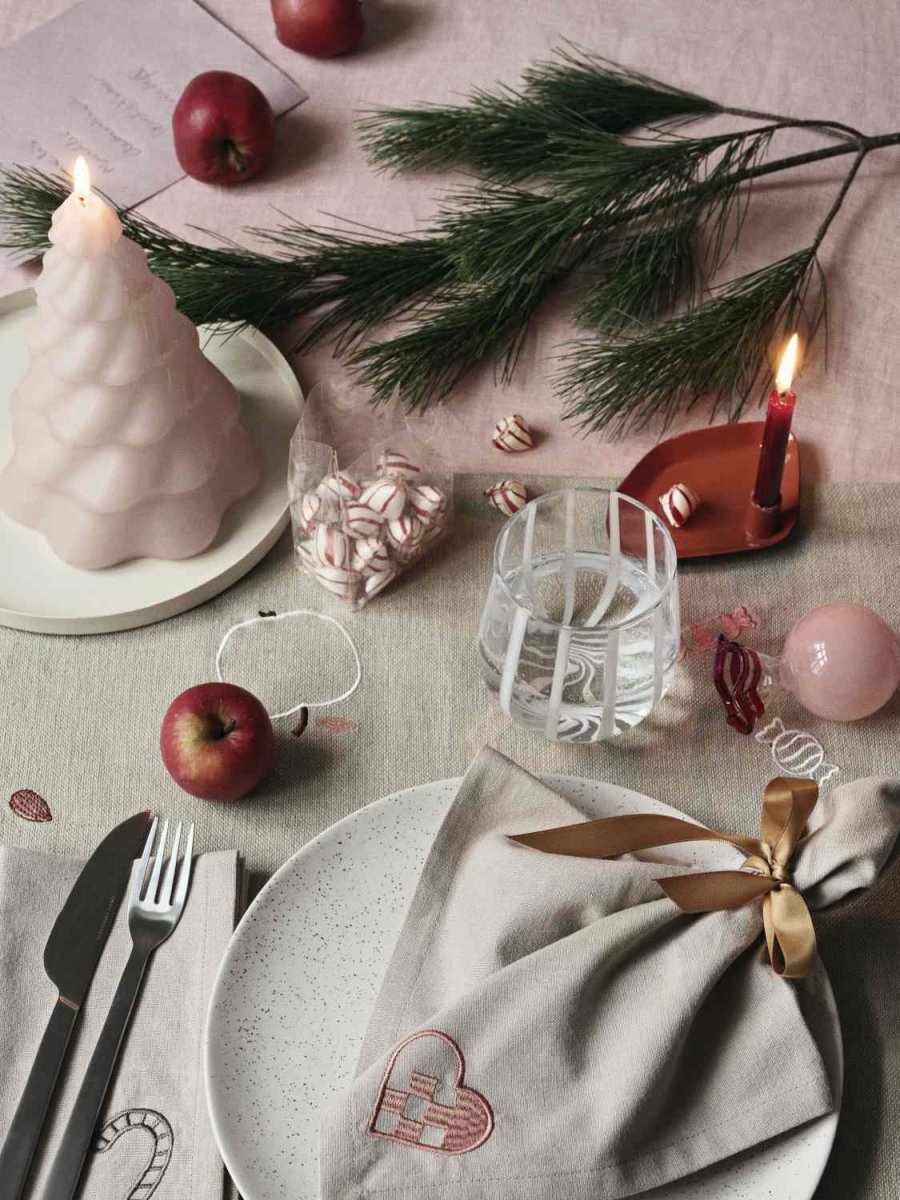 Broste Copenhagen Candy Ornament 2er Set H14 cm, Dusty Pink