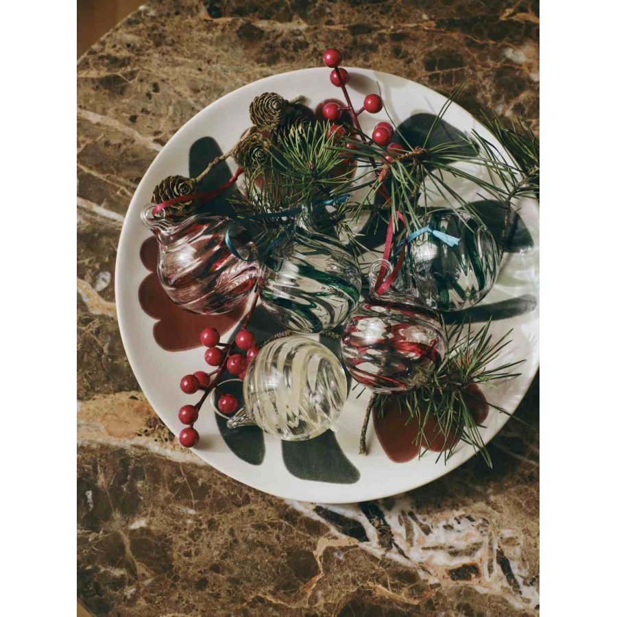Broste Copenhagen Swirl Ornament 3 stk. �6 cm, R�d