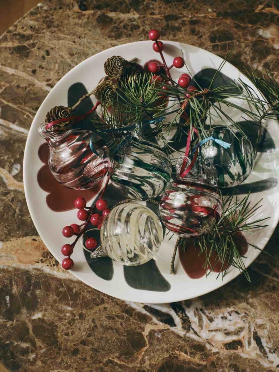 Broste Copenhagen Swirl Ornament 3 stk. �6 cm, R�d