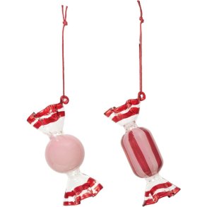 Broste Copenhagen Candy Ornament 2 stk. 9 cm, Lyser�d