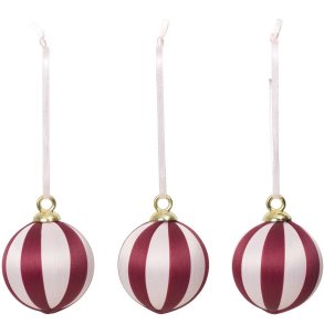 Broste Copenhagen Joy Ornament 3 stk. �4,7 cm, R�d