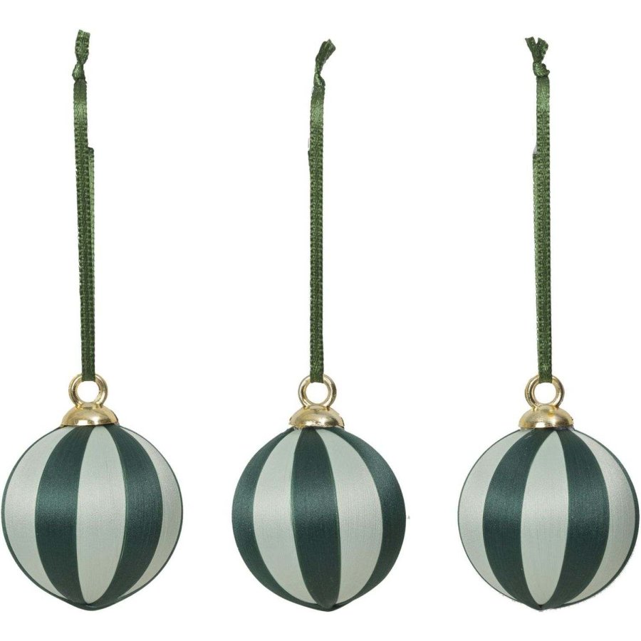 Broste Copenhagen Joy Ornament 3 stk. �4,7 cm, Gr�n