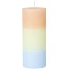 Broste Copenhagen Rainbow Stumpenkerze 7 cm, Cloudy Melon