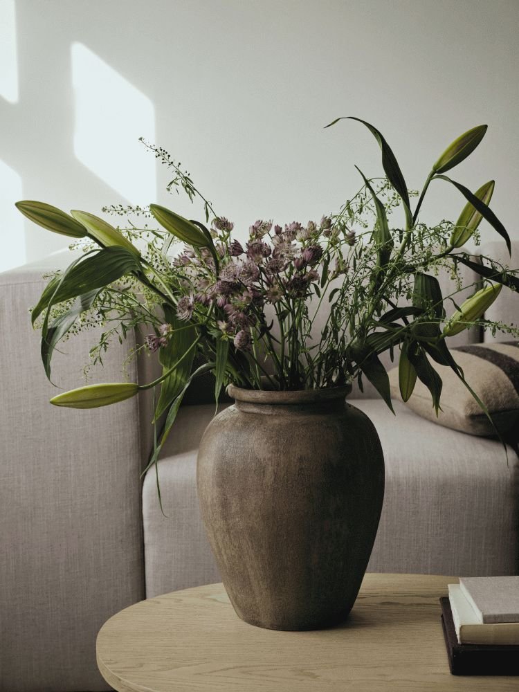 Broste Copenhagen Uma Vase H30cm, Dunkelbraun