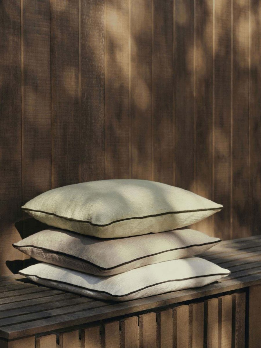 Broste Copenhagen Maja Kissenbezug 50x50 cm, Wei&szlig;