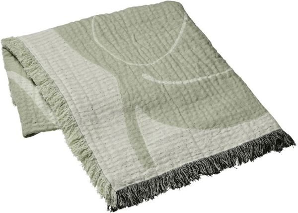 Broste Copenhagen Herbert Decke 130x180 cm, Gr&uuml;n