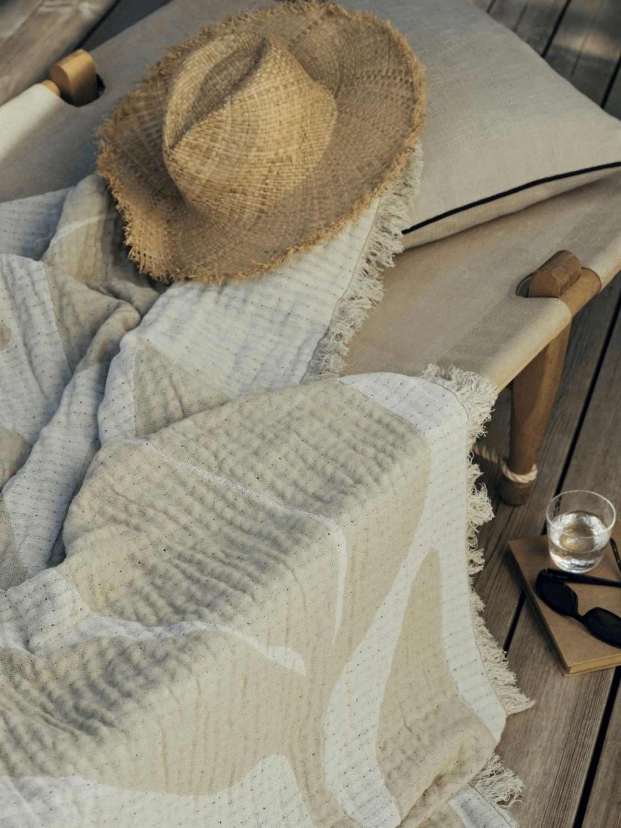 Broste Copenhagen Herbert Decke 130x180 cm, Gr&uuml;n