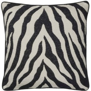 Broste Copenhagen Zebra Kissenbezug 50x50 cm, Schwarz