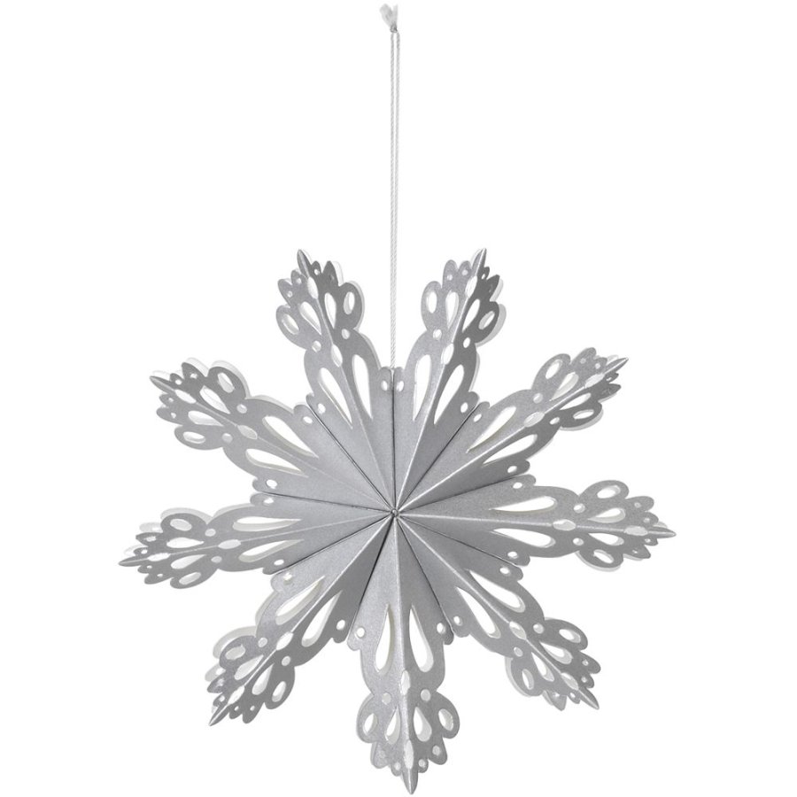 Broste Copenhagen Snowflake Ornament 15 cm, Slv