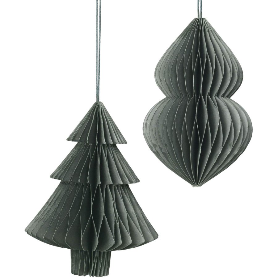 Broste Copenhagen Christmas Mix Ornament 2er Set, Thyme