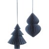 Broste Copenhagen Christmas Mix Ornament 2er Set, Orion Blue