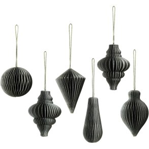 Broste Copenhagen Christmas Mix Ornament 6er Set, Thyme