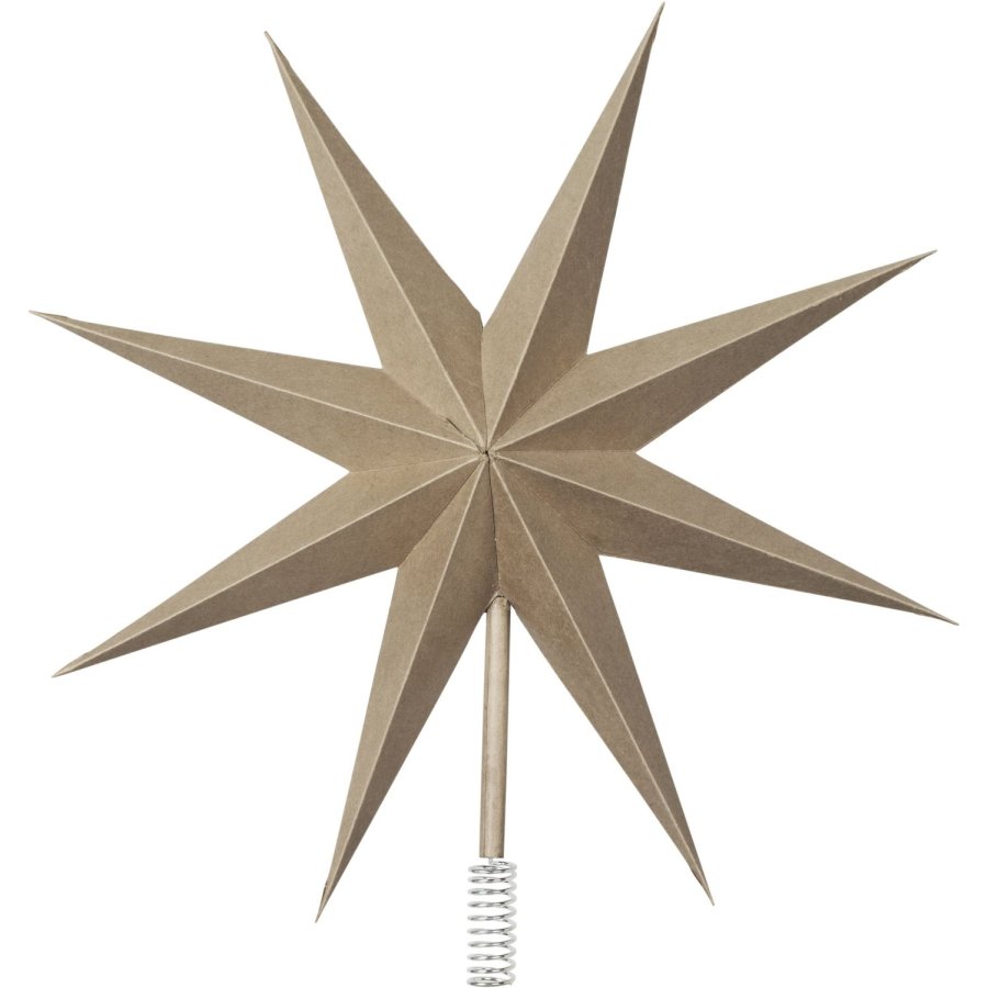 Broste Copenhagen Star Baumspitze 30 cm, Natural Brown