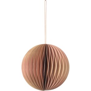 Broste Copenhagen Ball Ornament 9 cm, Indian Tan/Dusty Pink
