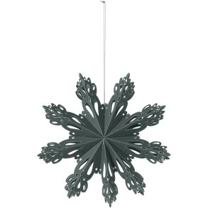 Broste Copenhagen Snowflake Ornament 15 cm, Deep Forest