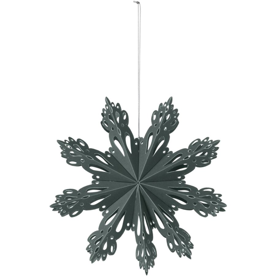 Broste Copenhagen Snowflake Ornament 15 cm, Deep Forest