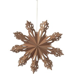 Broste Copenhagen Snowflake Ornament 30 cm, Indian Tan
