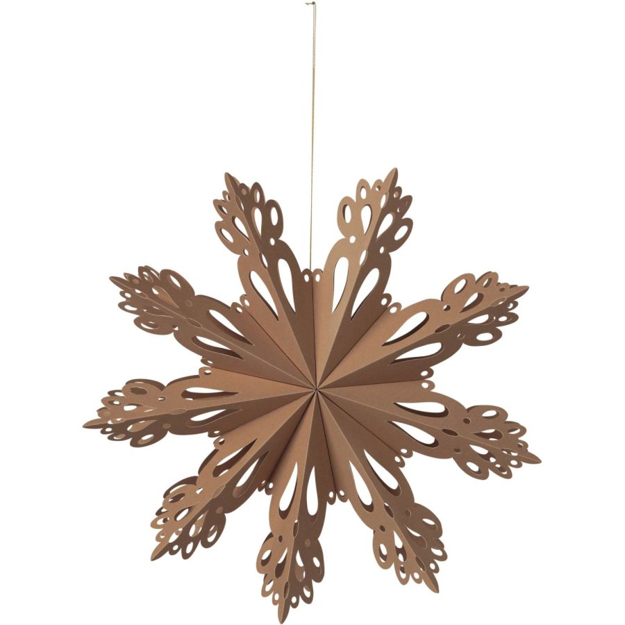 Broste Copenhagen Snowflake Ornament 30 cm, Indian Tan