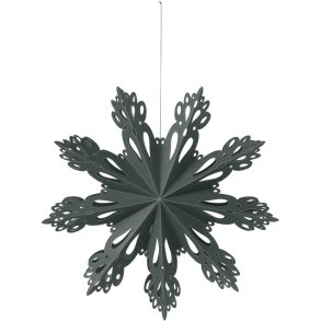 Broste Copenhagen Snowflake Ornament 30 cm, Deep Forest