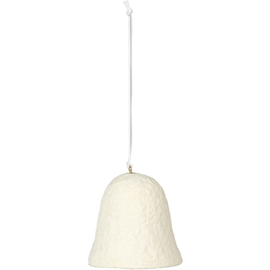 Broste Copenhagen Pulp Glockenornament 6 cm, Wei