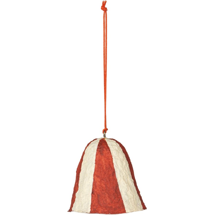 Broste Copenhagen Stripe Pulp Ornament 6 cm, Pumpkin Orange
