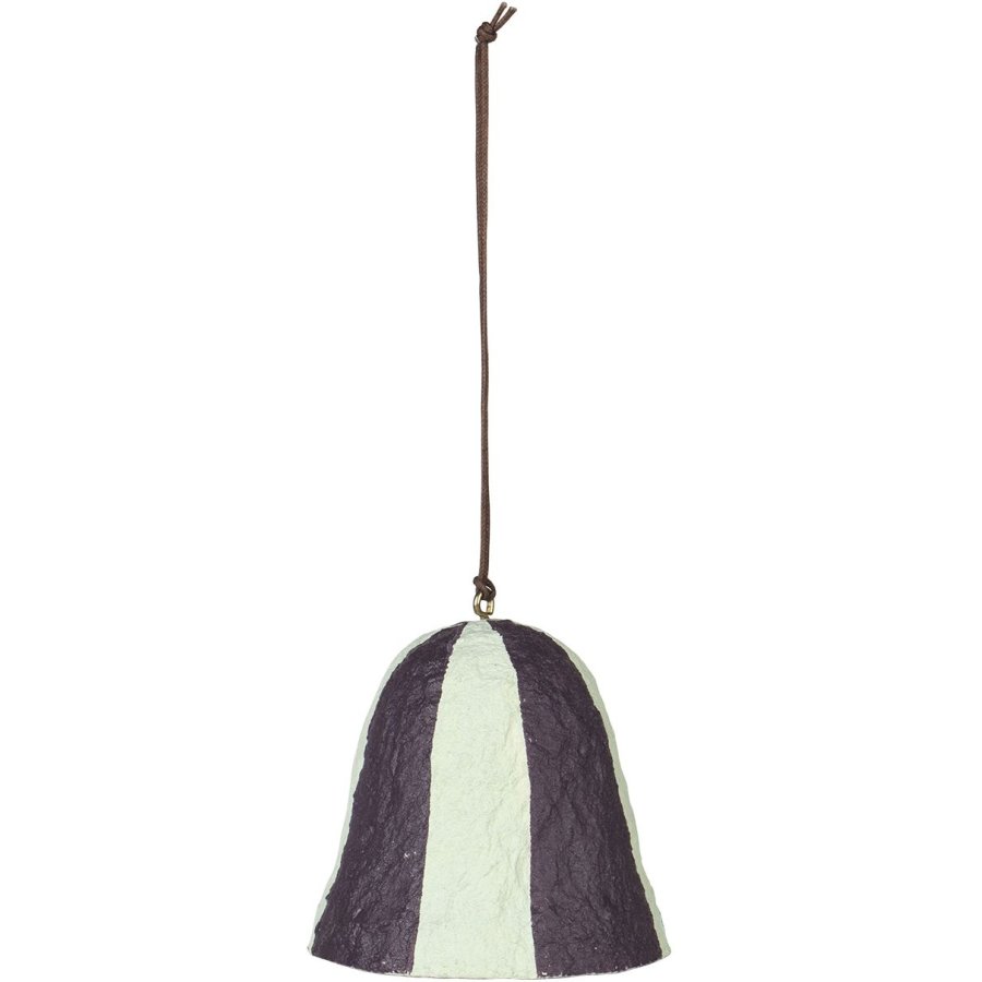 Broste Copenhagen Stripe Pulp Ornament 6 cm, Blackberry Purple