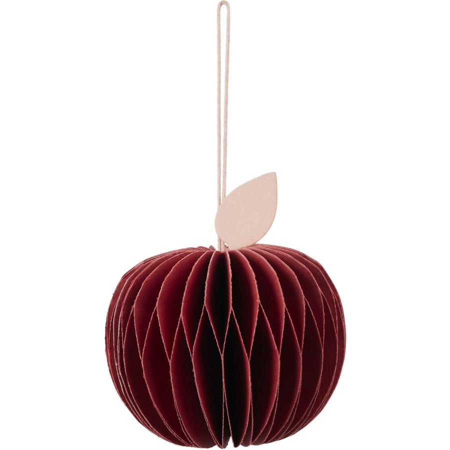 Broste Copenhagen Apple Ornament H6 cm, Pompeian Red