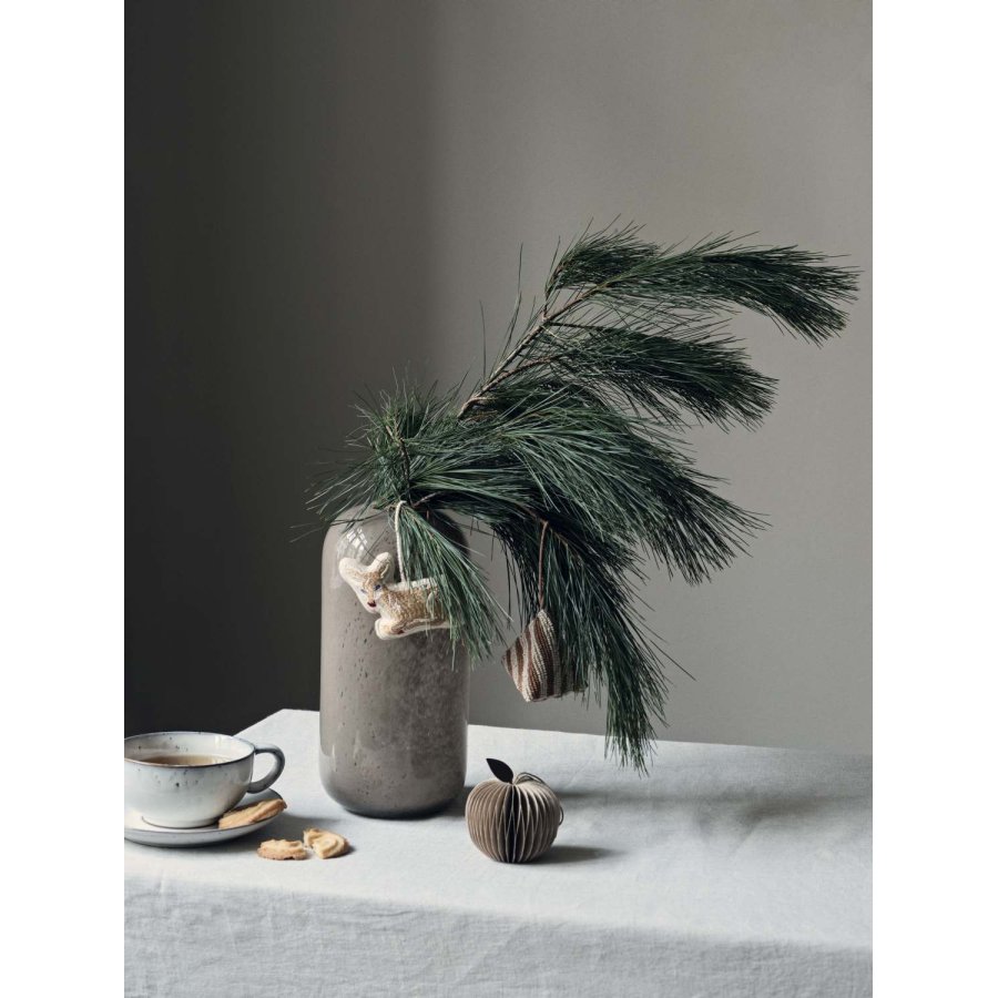 Broste Copenhagen Apple Ornament H6 cm, Natural Brown
