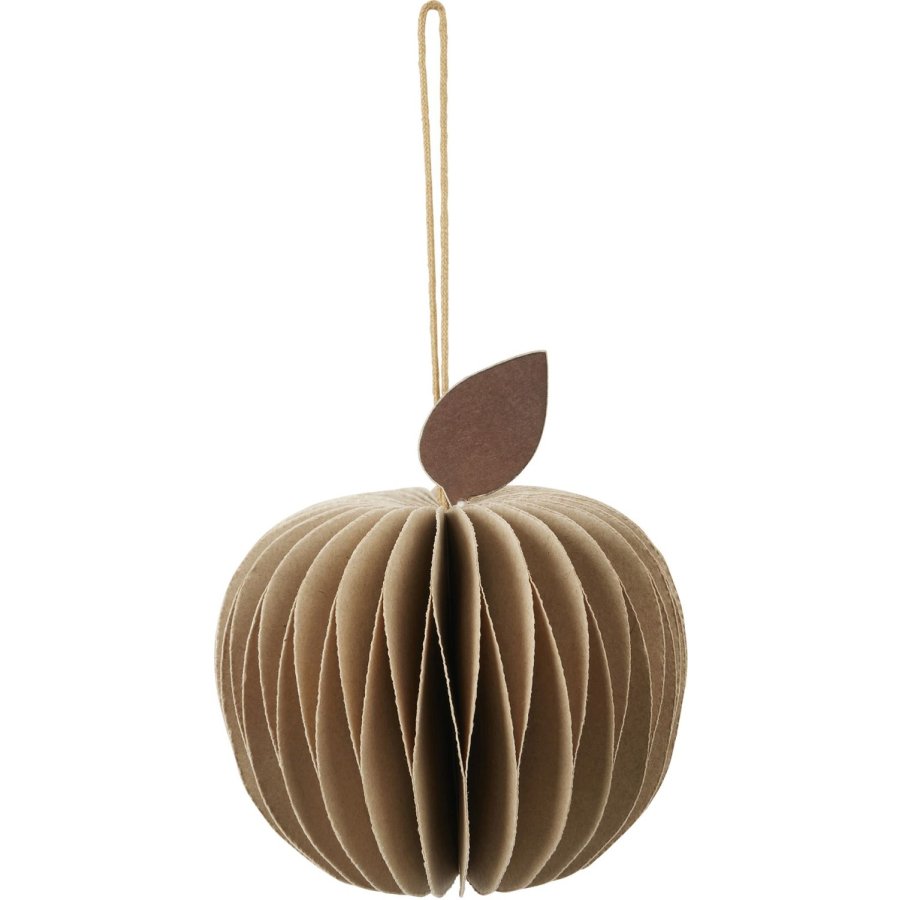 Broste Copenhagen Apple Ornament H6 cm, Natural Brown