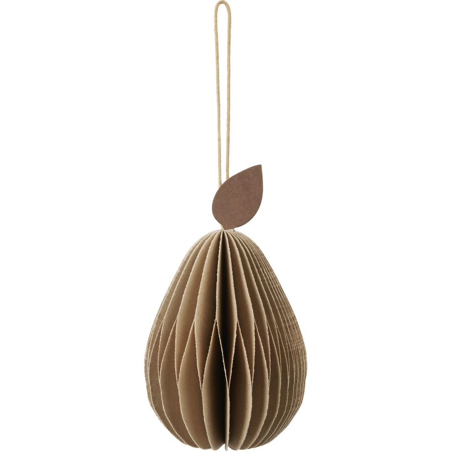 Broste Copenhagen Pear Ornament H8 cm, Natural Brown
