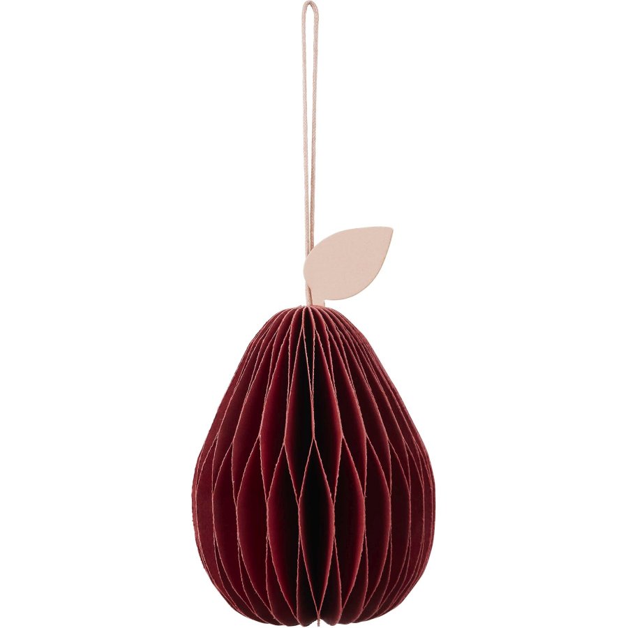 Broste Copenhagen Pear Ornament H8 cm, Pompeian Red