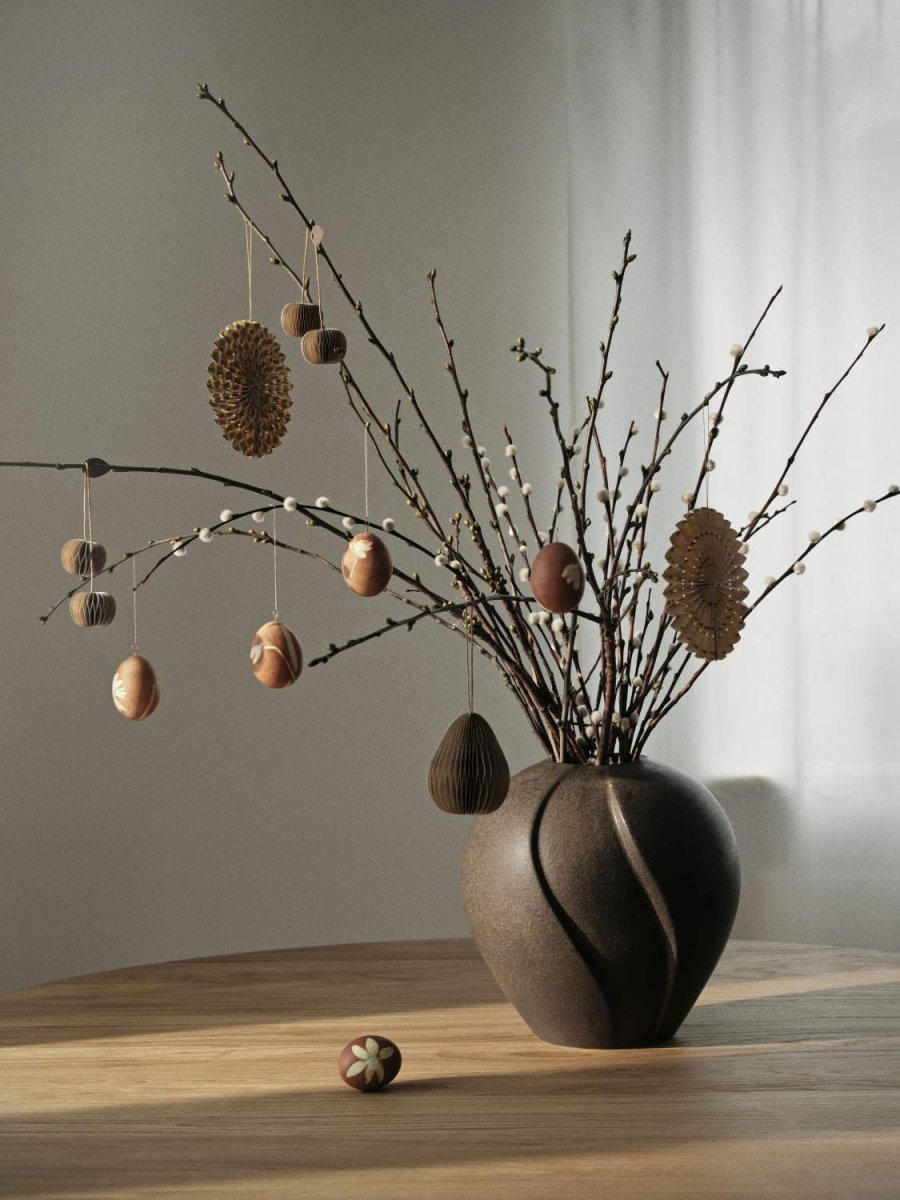 Broste Copenhagen Cherry Ornament 3er Set, Natural Brown