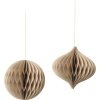 Broste Copenhagen Christmas Mix Ornament 2er Set 13 cm, Natural Brown