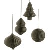 Broste Copenhagen Christmas Mix Ornament 4er Set 9 cm, Thyme