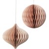 Broste Copenhagen Christmas Mix Ornament 2er Set 13 cm, Dusty Pink