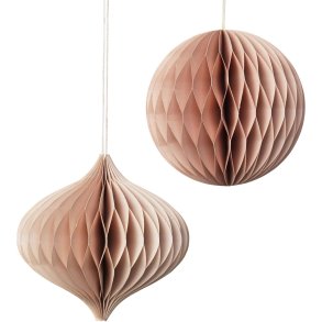 Broste Copenhagen Christmas Mix Ornament 2er Set 13 cm, Dusty Pink