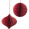 Broste Copenhagen Christmas Mix Ornament 2er Set 13 cm, Pompeian Red