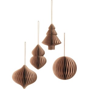 Broste Copenhagen Christmas Mix Ornament 2er Set 9 cm, Indian Tan