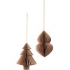 Broste Copenhagen Christmas Mix Ornament Weihnachtsbaum 2er Set 13 cm, Indian Tan