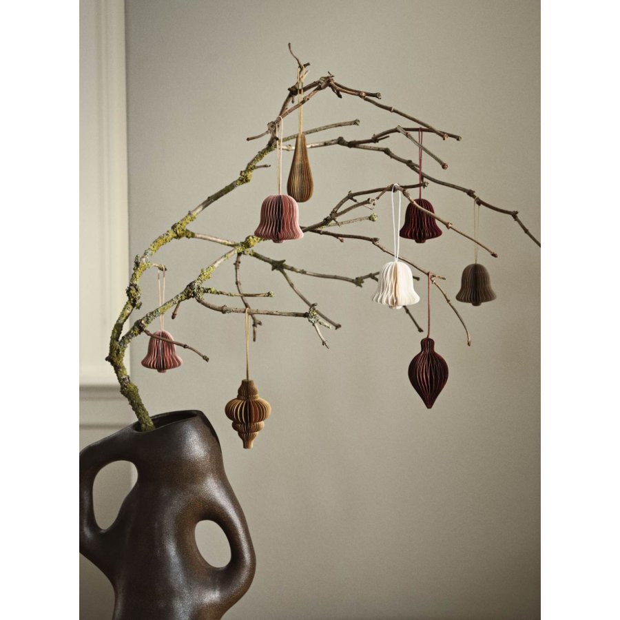 Broste Copenhagen Chime Bell Ornament 6er Set 4,5 cm, Dusty Pink